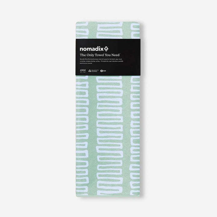 Nomadix Switchback Seafoam Green Original Towel Detail View