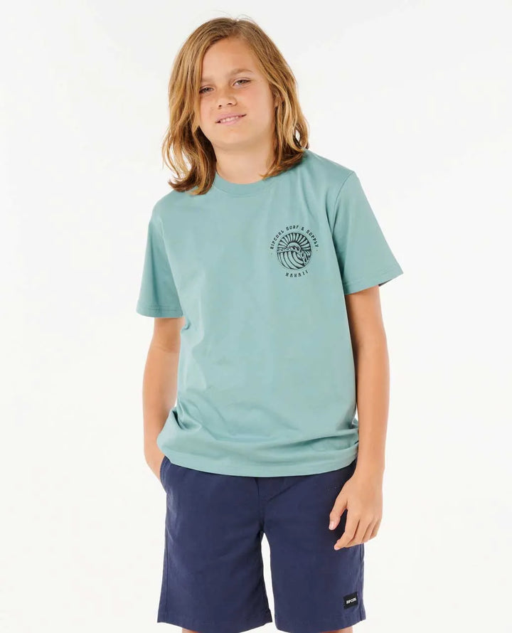 Ripcurl Boys 8-16 Sunsets Destination Tee - Blue Lagoon Haw 