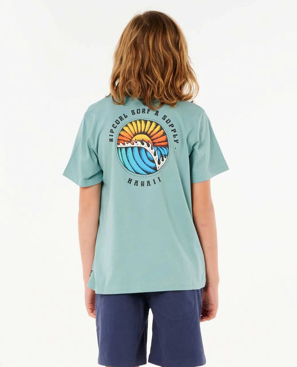 Ripcurl Boys 8-16 Sunsets Destination Tee - Blue Lagoon Haw 1