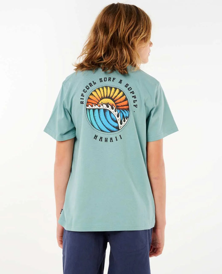 Ripcurl Boys 8-16 Sunsets Destination Tee - Blue Lagoon Haw 4