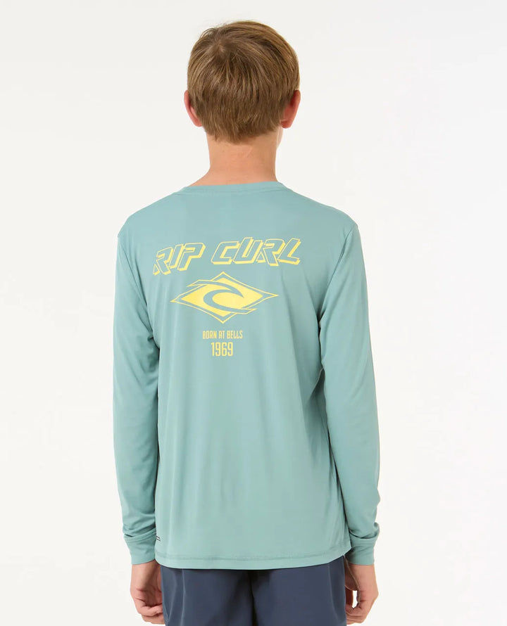Ripcurl Boys 8-16  Icons Surflite UV Rashguard - Blue Yonder 2