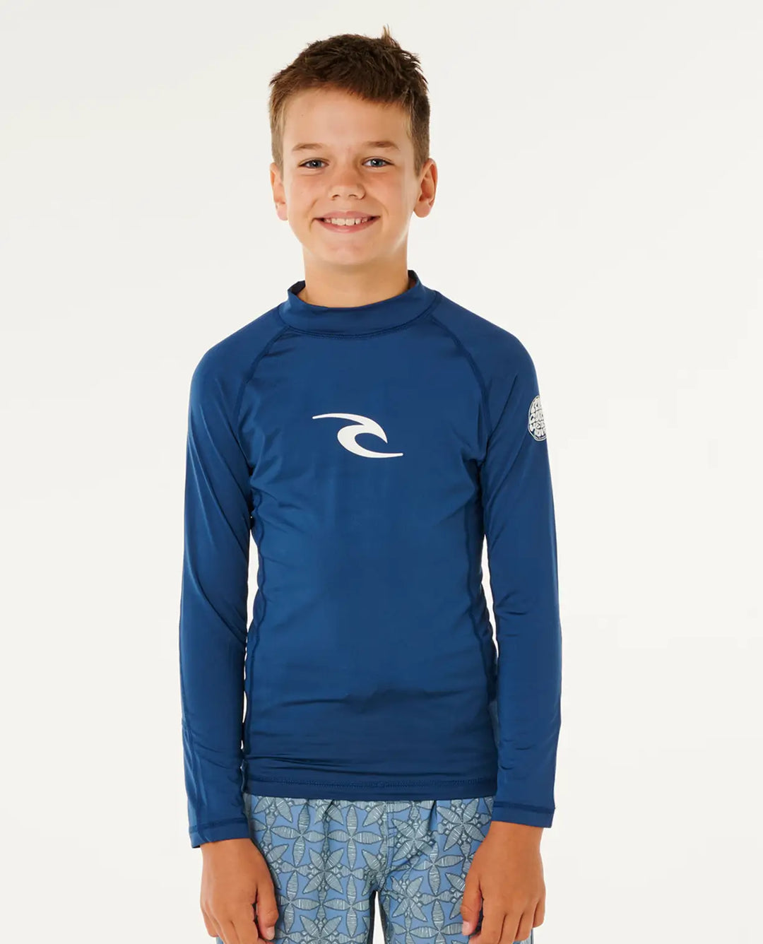 Rip Curl Boys' Waves Upf L/S - Blue Gum