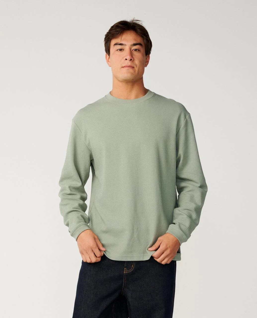 Rip Curl Men's Premium Surf Waffle L/s Loose Tee - Sage 