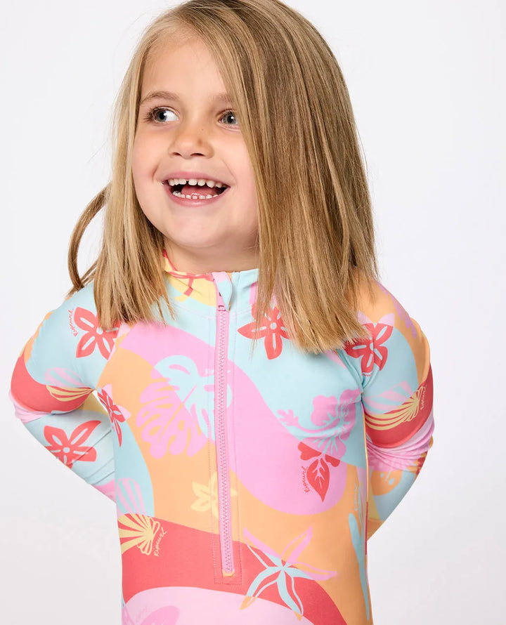 Ripcurl Girls 1-8 Island Days Ls Surfsuit - Multico 3