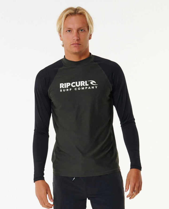 Ripcurl Men's Shock UPF Long Sleeve - Black Marle 