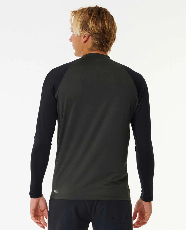 Ripcurl Men's Shock UPF Long Sleeve - Black Marle 1