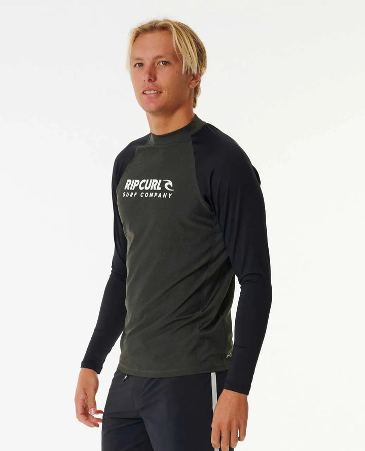 Ripcurl Men's Shock UPF Long Sleeve - Black Marle 2