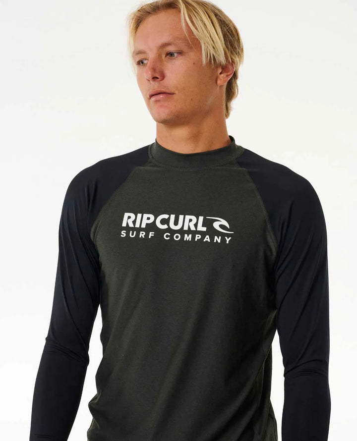 Ripcurl Men's Shock UPF Long Sleeve - Black Marle 4