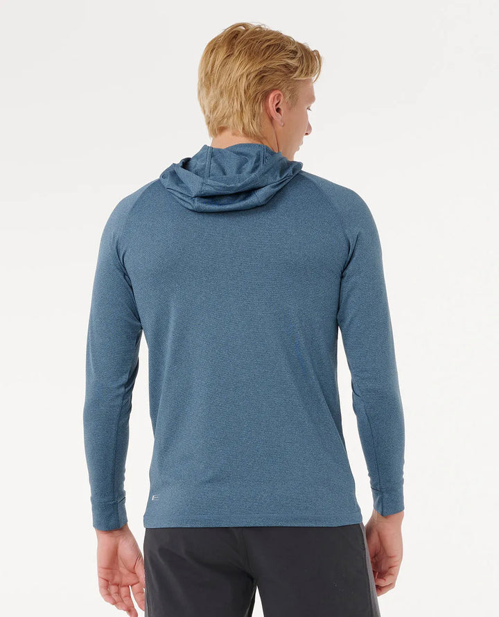 Ripcurl Men’s Search UPF Hood Rash Guard - Navy Marle 1