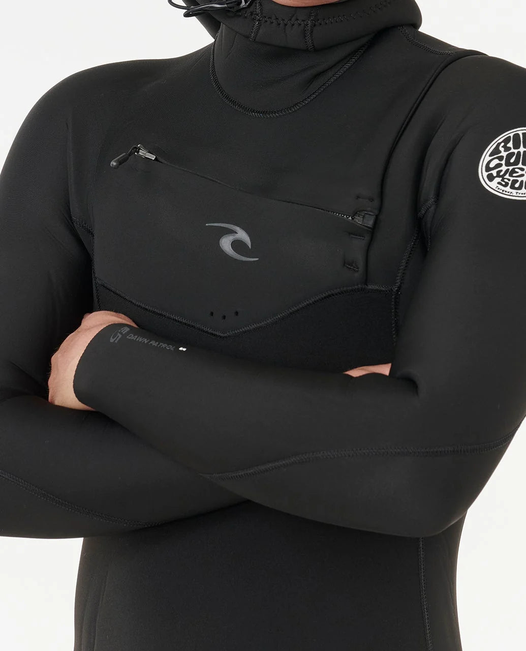 Ripcurl Men’s Dawn Patrol 5/4 Chest Zip With Hood Fullsuit Wetsuit