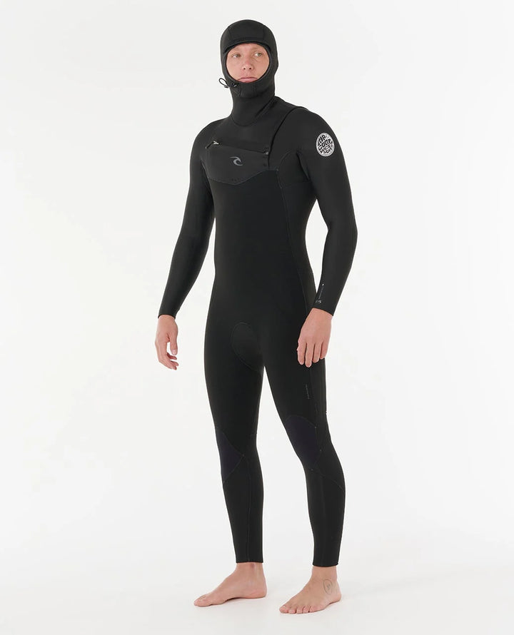 Ripcurl Men’s Dawn Patrol 5/4 Chest Zip With Hood Fullsuit Wetsuit