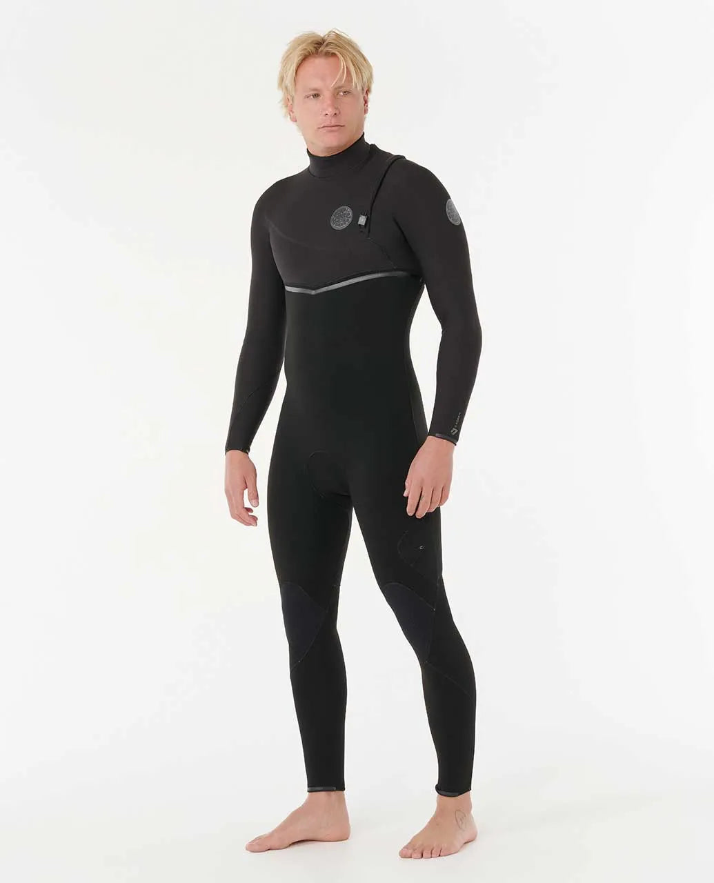 Ripcurl Men's E-Bomb 4/3 Zip Free Full Wetsuit - Black 2