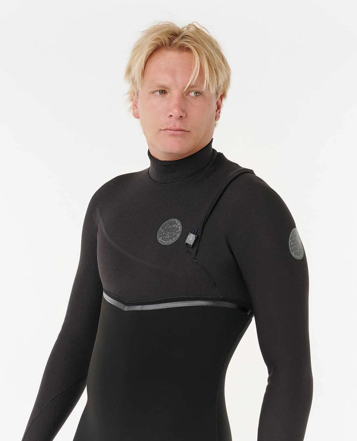 Ripcurl Men's E-Bomb 4/3 Zip Free Full Wetsuit - Black 4