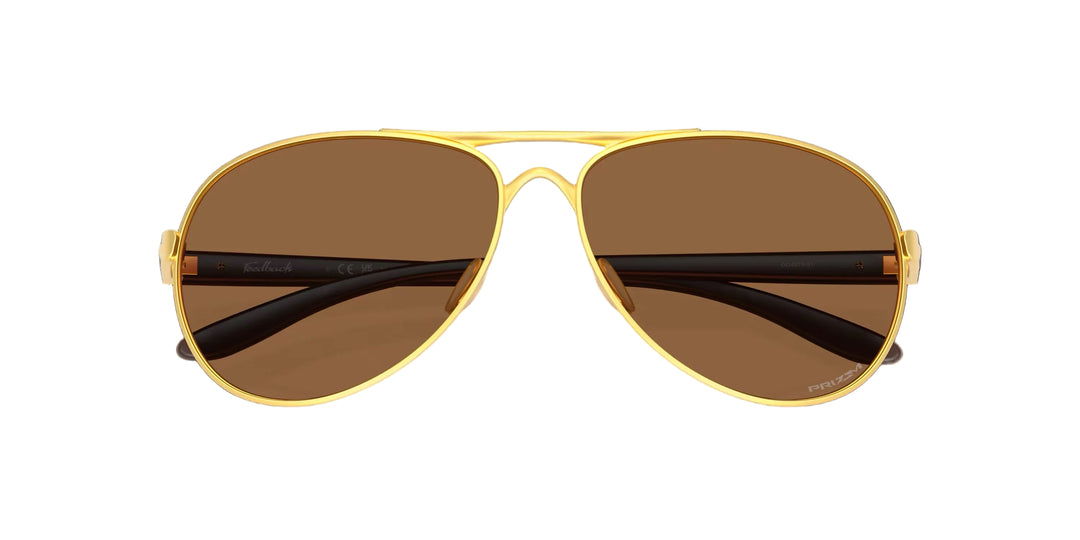 Oakley Feedback Satin Gold Prizm Bronze Sunglasses