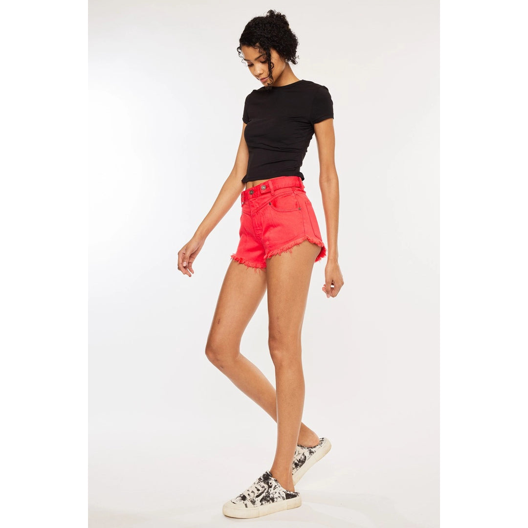 Kancan Women’s High Rise Red Shorts FINAL SALE