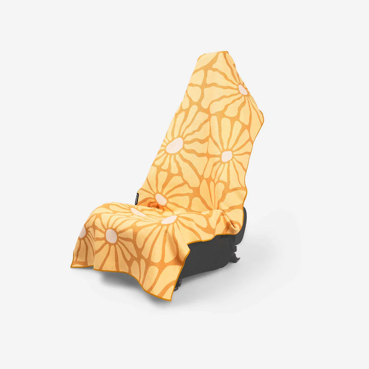 Nomadix Car Seat Cover Towel: Daisy Lazy Gold