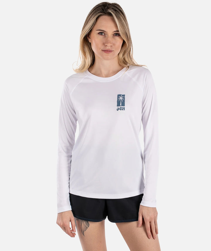 Jetty Women’s Retreat UV Long Sleeve - White 1