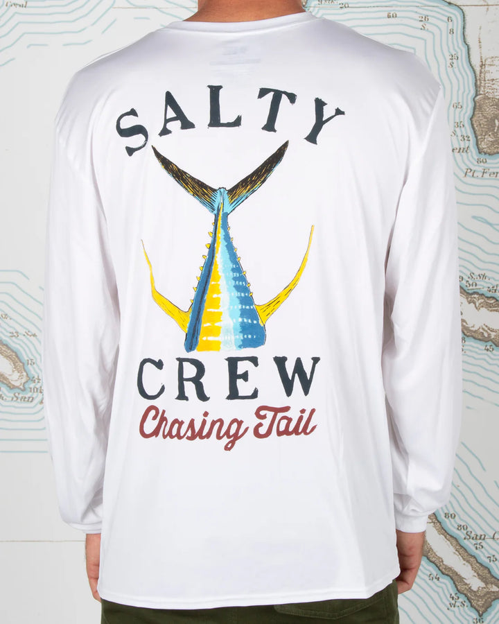 Salty Crew Men's Tailed LS Sunshirt - White 1