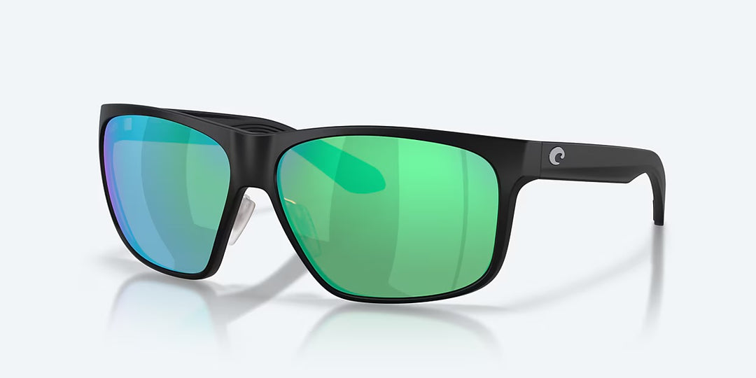 Costa Trades 580G Sunglasses - Matte Black/Green Mirror 