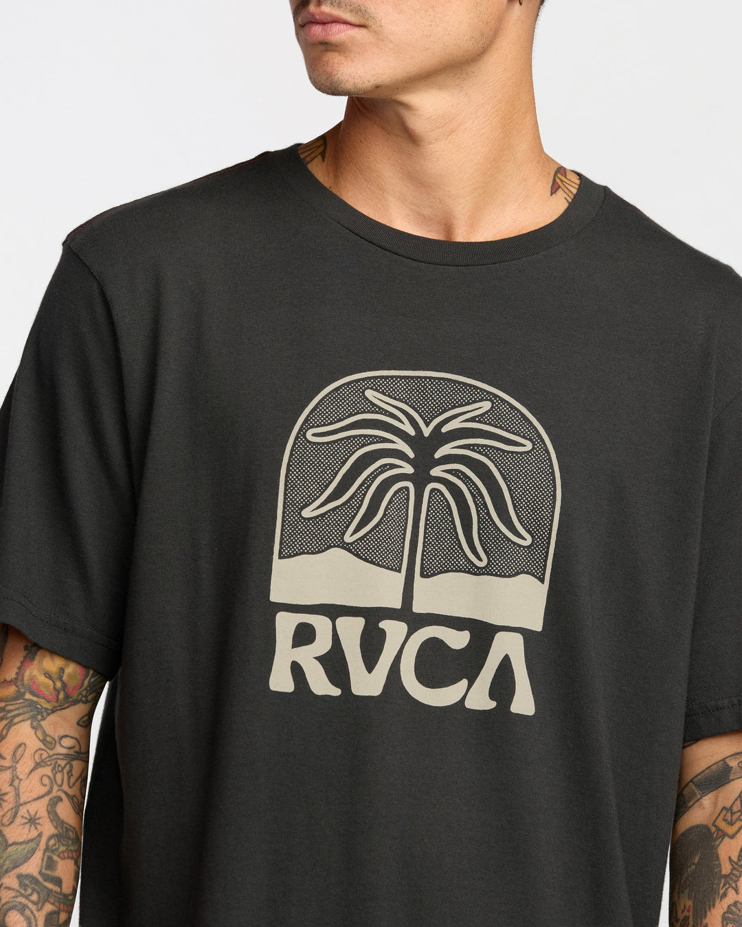 RVCA Men’s Palmcrest Tee - Pirate Black 4