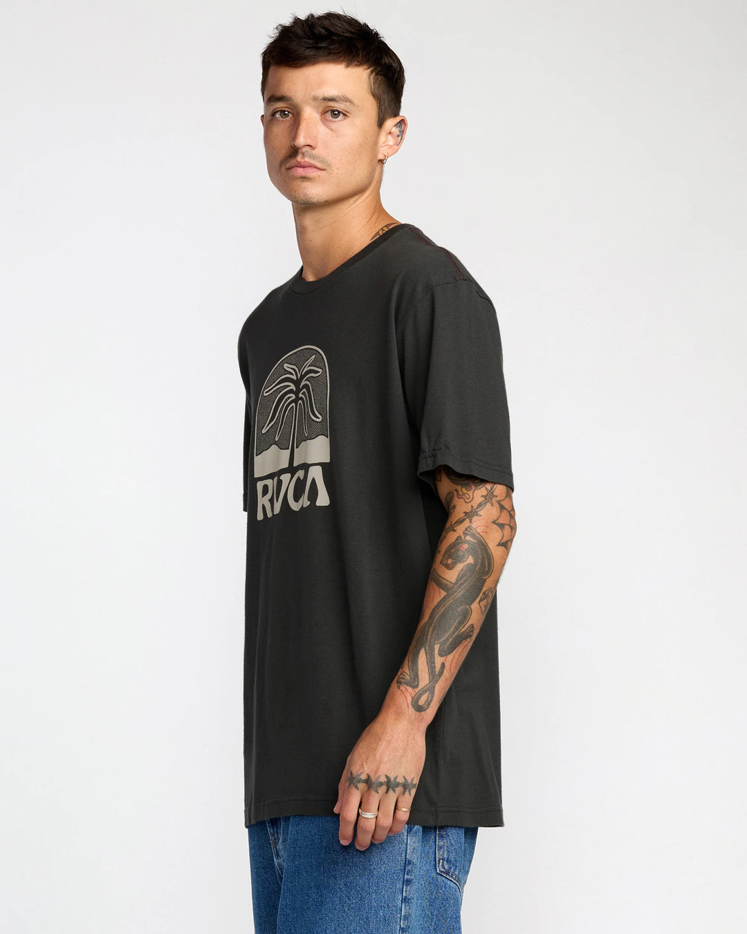 RVCA Men’s Palmcrest Tee - Pirate Black 3