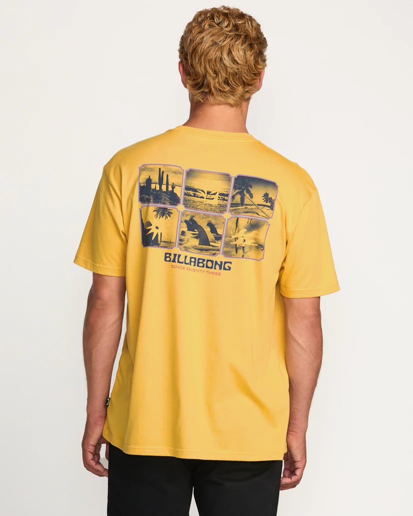 Billabong Men's Window Premium Tee - Vintage Gold 1