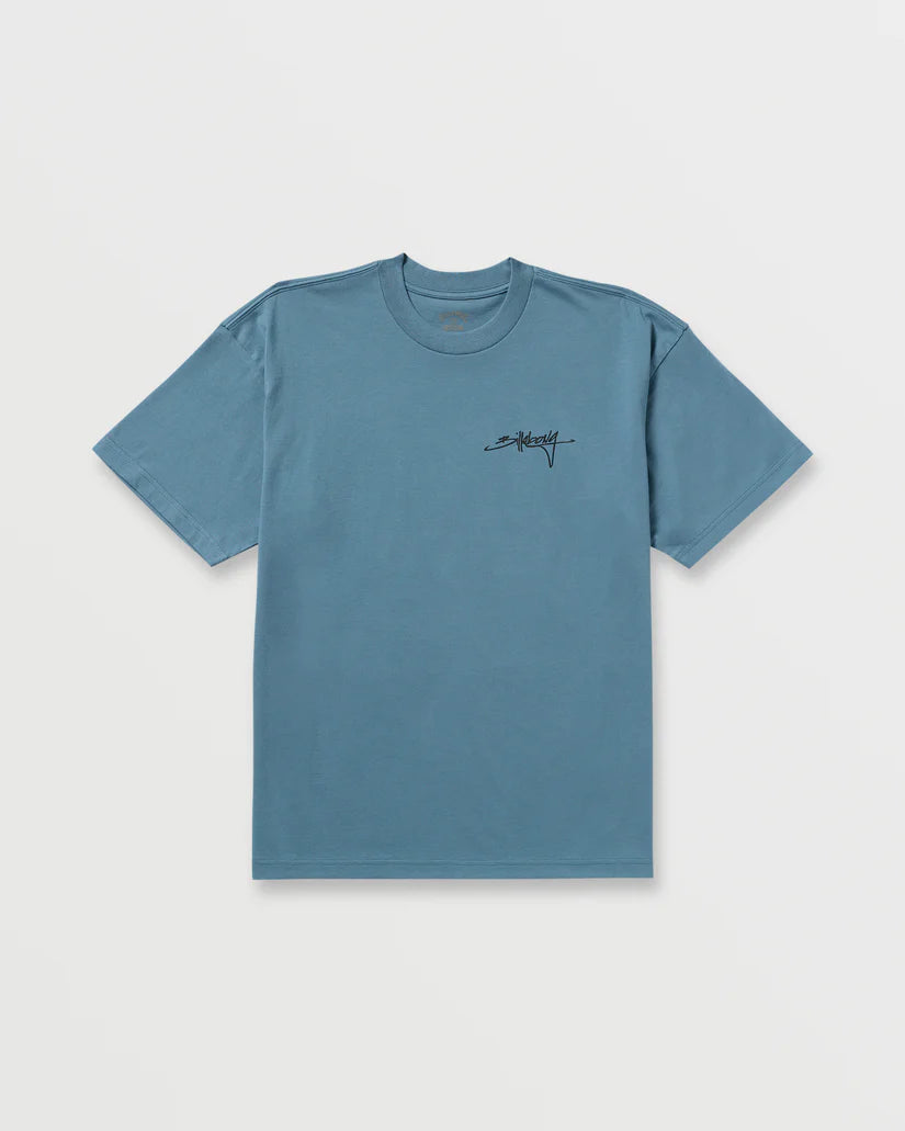 Billabong Men’s Bracket Script OG Tee - Carolina Blue 2