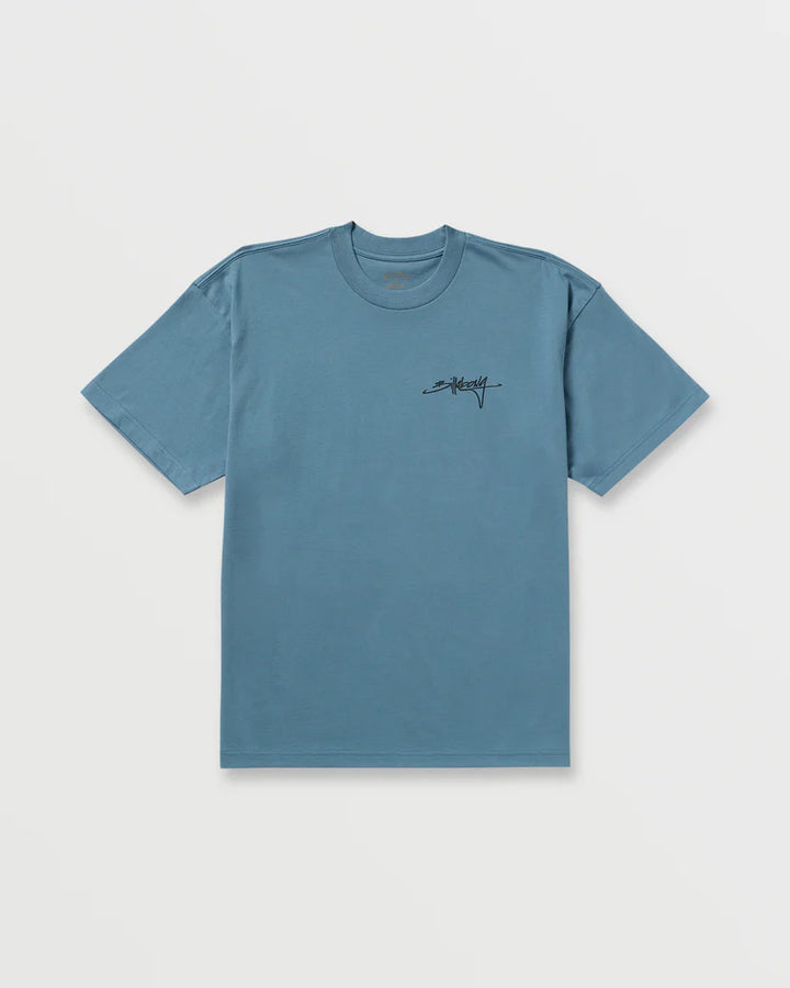 Billabong Men’s Bracket Script OG Tee - Carolina Blue 2
