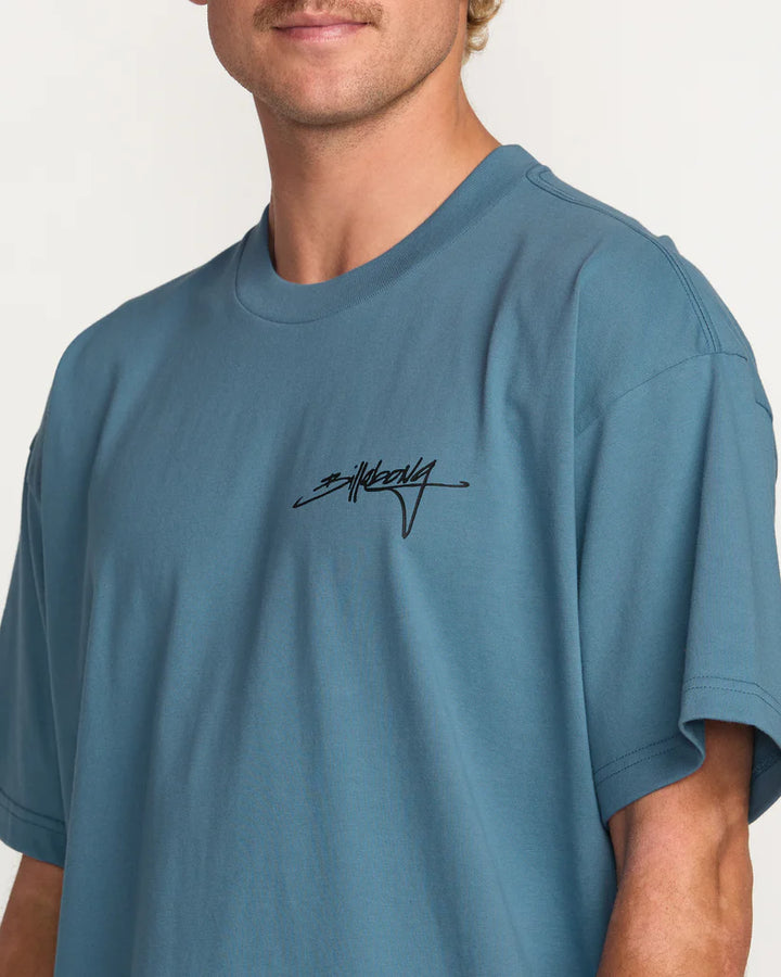 Billabong Men’s Bracket Script OG Tee - Carolina Blue 6