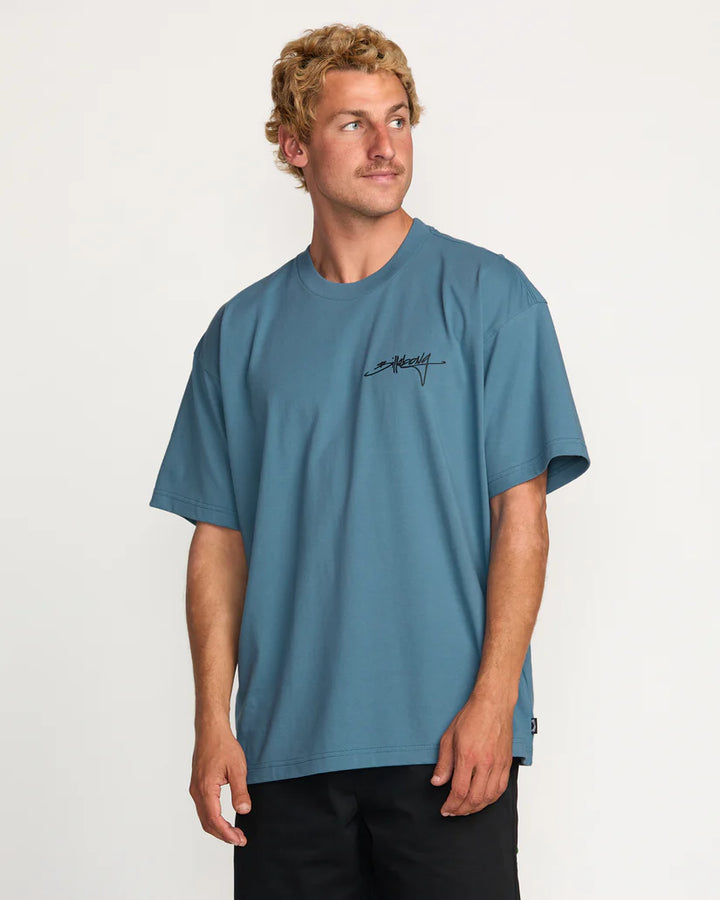 Billabong Men’s Bracket Script OG Tee - Carolina Blue 