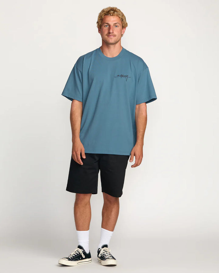 Billabong Men’s Bracket Script OG Tee - Carolina Blue 4