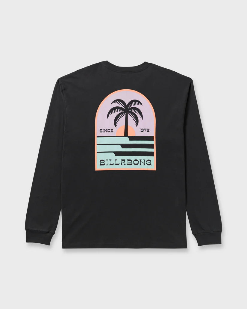 Billabong Men’s Portal Regular Long Sleeve - Washed Black 7