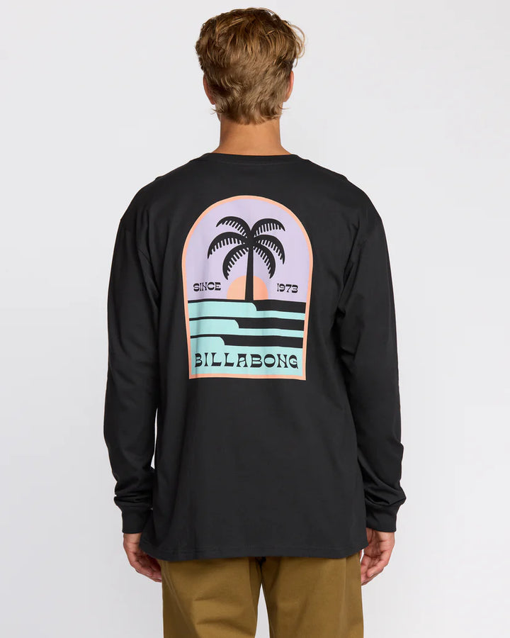 Billabong Men’s Portal Regular Long Sleeve - Washed Black 2