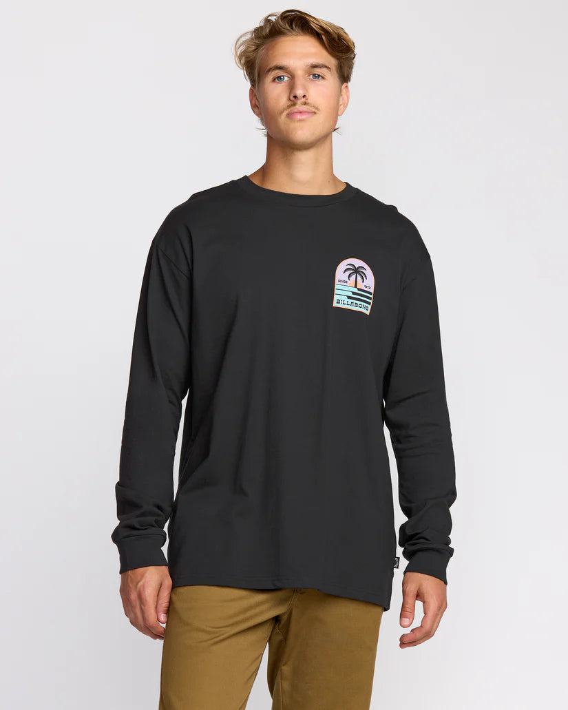 Billabong Men’s Portal Regular Long Sleeve - Washed Black 1