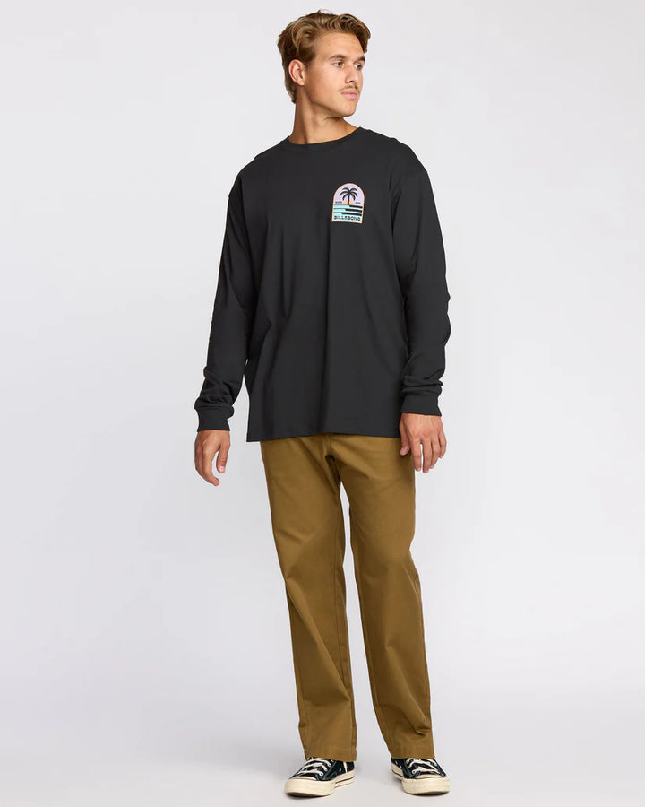 Billabong Men’s Portal Regular Long Sleeve - Washed Black 5