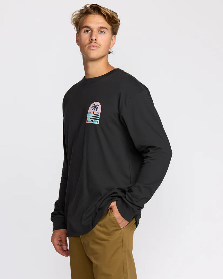 Billabong Men’s Portal Regular Long Sleeve - Washed Black 3