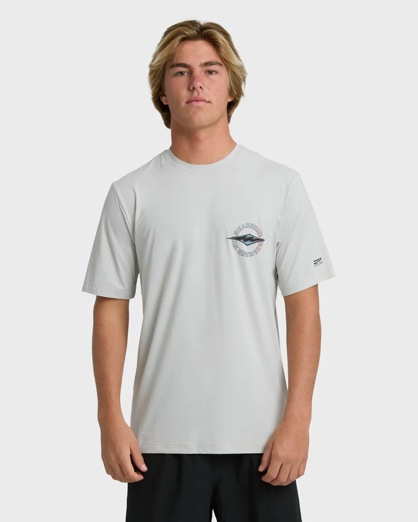 Billabong Men's Hollow Diamond Loose Fit Tee - Silver 