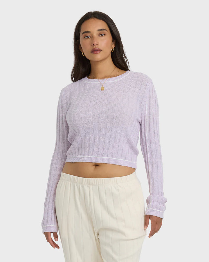 Billabong Women's Clare Sweater - Violet Ice 1