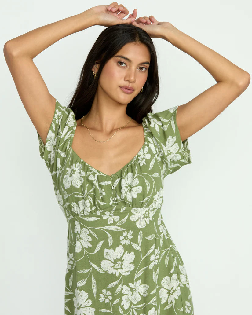 Billabong Fall For You Dress - Ranger Green 