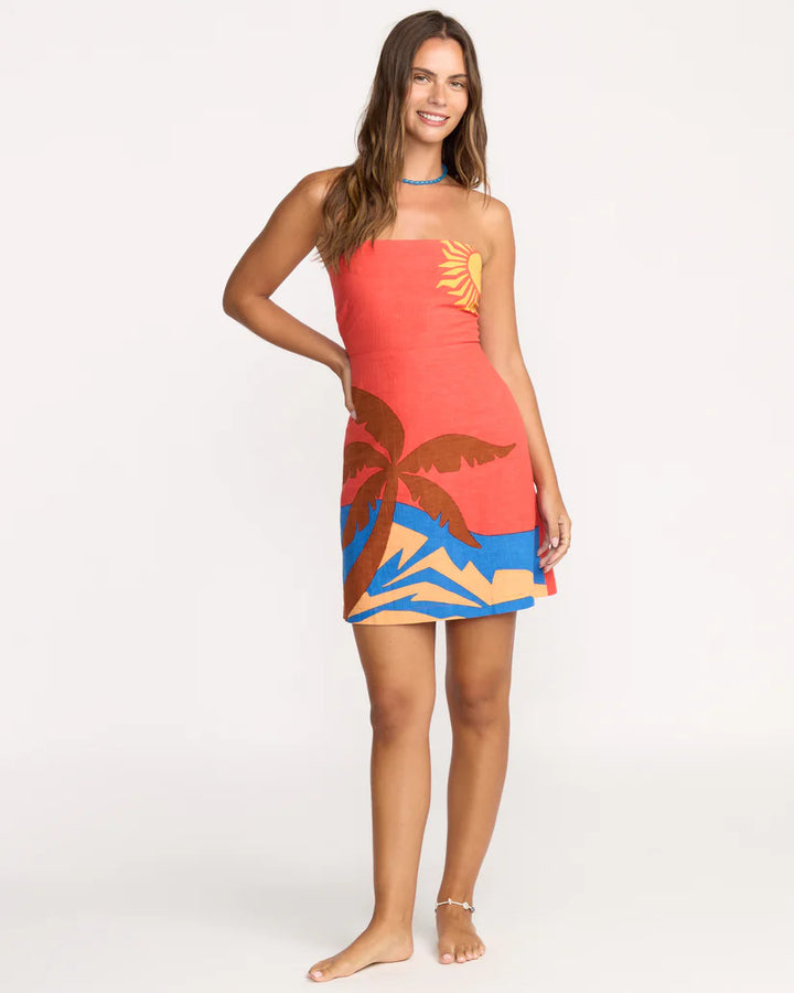 Billabong Women's Bright Bloom Placket Dress - Hibiscus 3