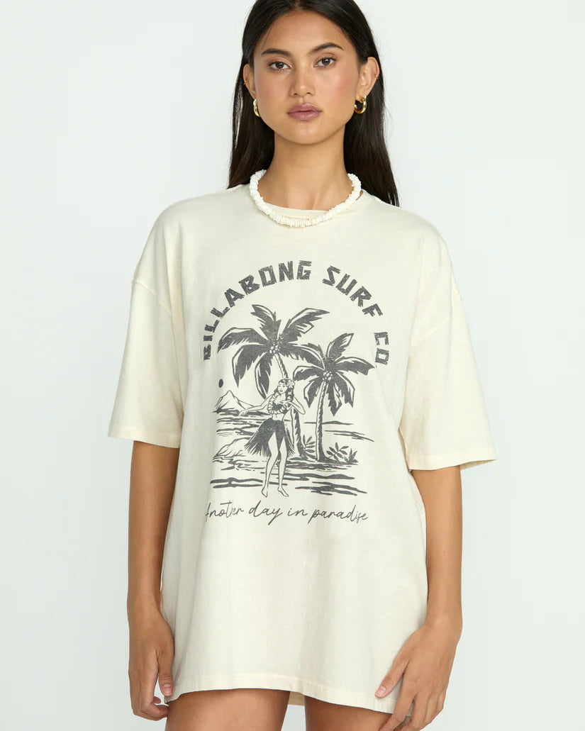 Billabong Women's This Is Tropical Tee - Whitecap 5