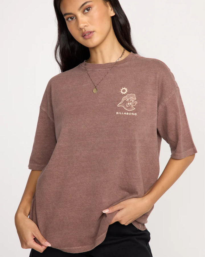 Billabong Women’s The Great Waves Tee - Espresso 3