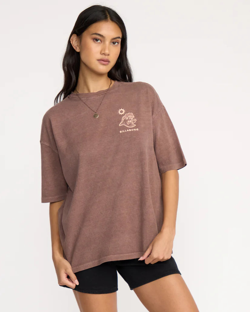 Billabong Women’s The Great Waves Tee - Espresso 