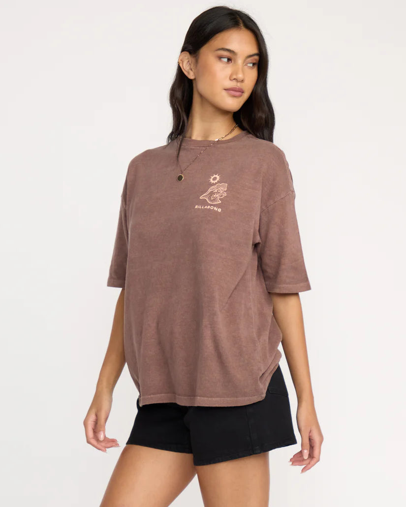 Billabong Women’s The Great Waves Tee - Espresso 2