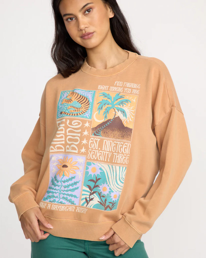Billabong Women's Echo Crew Sweatshirt - Dusty Trails 3