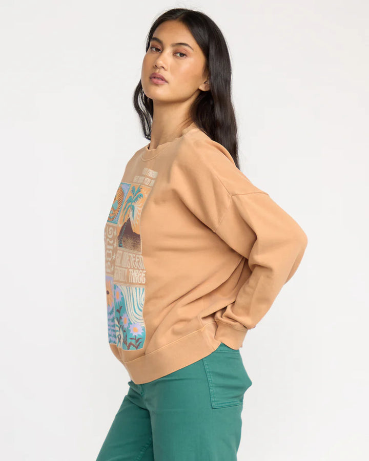 Billabong Women's Echo Crew Sweatshirt - Dusty Trails 2