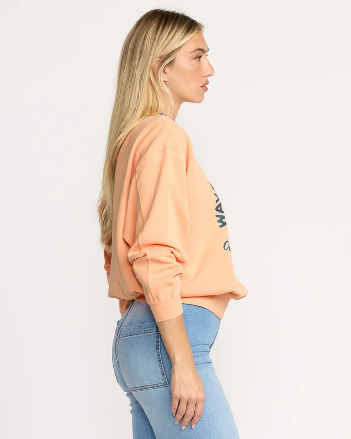 Billabong Women’s Time for Kendal Crew Sweatshirt - Sunstone 3