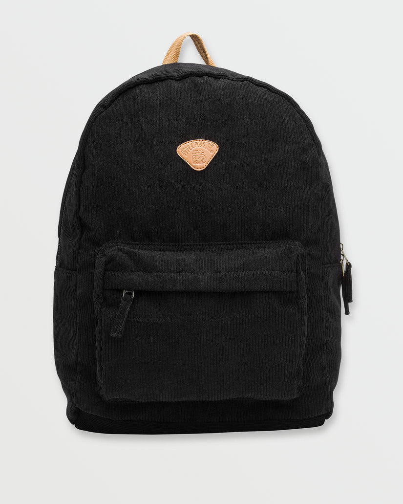 Billabong Schools Out Corduroy Backpack - Black Pebble 