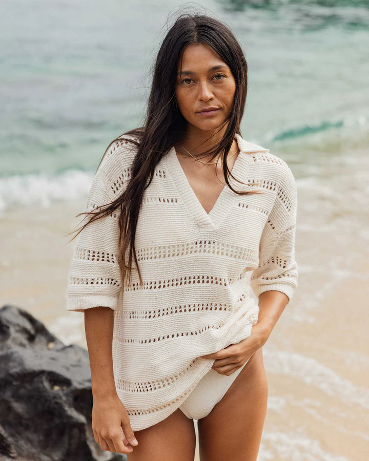 Billabong Women's Crystal Tides Coverup Overshirt - Whitecap 