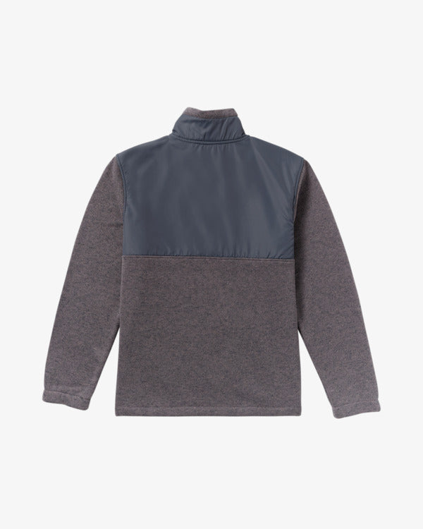 Billabong Men's Boundary Blocked Mock Fleece - Dusty Purple 5